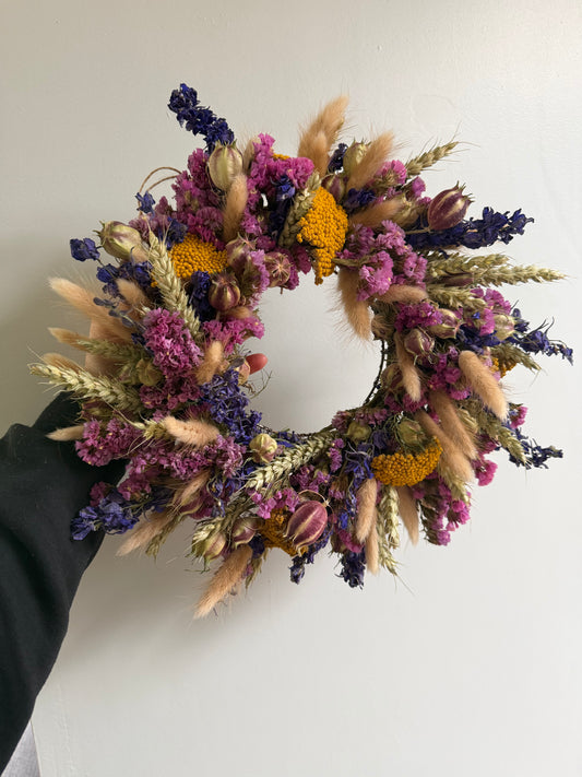 Dried flower wreath